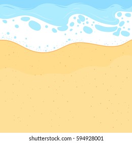 Soft wave  on beach vector 