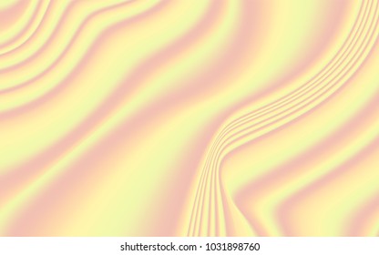 Soft Wavy Background in Pink, Yellow and Green Colors. Minimal Abstract Texture in Pastel Design. Trendy Holography for your Project Design Placards, Posters, Banners, Presentation, Brochure, Cover.