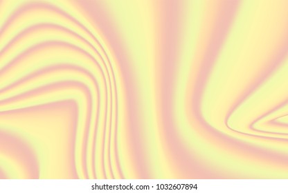 Soft Wavy Background in Pink, Yellow and Green Colors. Minimal Abstract Texture in Pastel Design. Trendy Holography for your Project Design Placards, Posters, Banners, Presentation, Brochure, Cover.