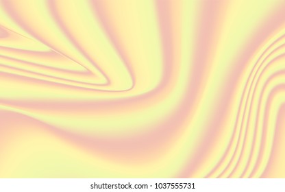 Soft Wavy Background in Pink, Yellow and Green Colors. Minimal Abstract Texture in Pastel Design. Trendy Holography for your Project Design Placards, Posters, Banners, Presentation, Brochure, Cover.