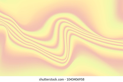 Soft Wavy Background in Pink, Yellow and Green Colors. Minimal Abstract Texture in Pastel Design. Trendy Holography for your Project Design Placards, Posters, Banners, Presentation, Brochure, Cover.