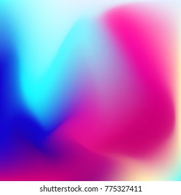 Soft wavy mesh background. Dark and light blue, pink gentle 3d shapes.