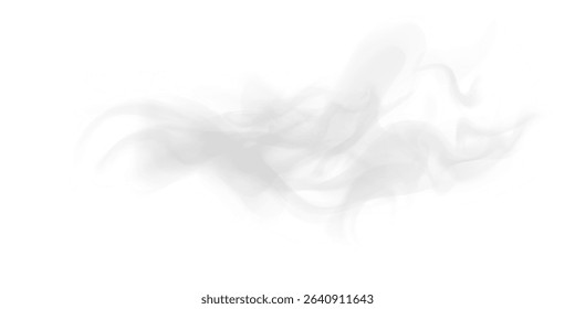Soft Wavy Smoke Texture with Transparent Background for Vapor, Incense or Dreamy Visual FX