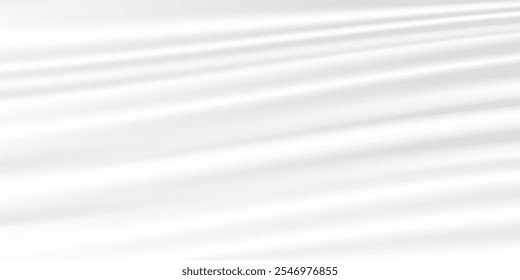 Soft Wavy Texture in Neutral Tones, White fabric background.