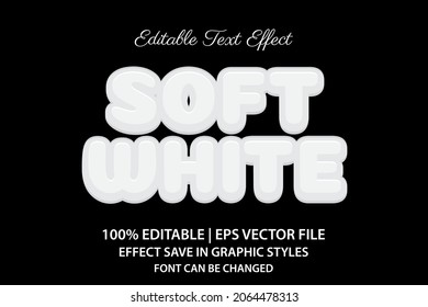 soft white 3d editable text effect