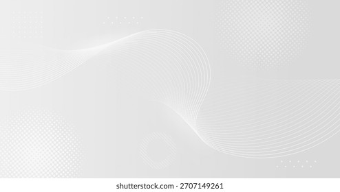 Fondo abstracto blanco suave con Formas onduladas y Gradientes.