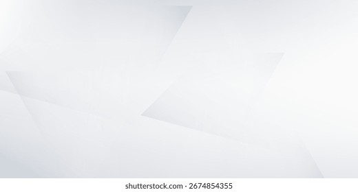 Weicher, weißer, abstrakter, geometrischer Hintergrund mit leichten Farbverläufen. ideal für geschäftliche, technologische oder elegante moderne Designprojekte.