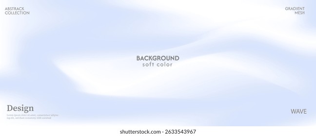 Soft white abstract wave background glowing and beautiful. Luxurious pastel color combination, product advertisement, card, poster and website template