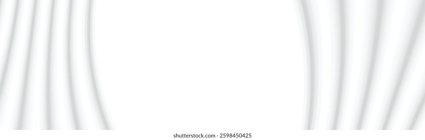 Soft White Abstract Wavy Texture Transparent PNG Background with copy space