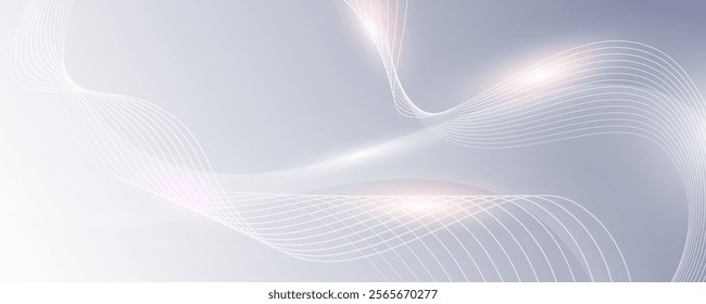 A soft white background with flowing translucent wave patterns, creating a serene and elegant visual for creative projects.