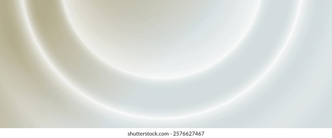 Soft white background with smooth, circular gradients. The white background creates a serene, minimalist texture with subtle light effects. Gradient neon background vector. Silver background.