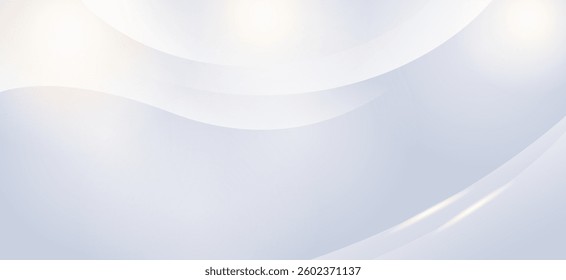 A soft white and blurred background with curved edges that gives a light and calm feeling, with the use of light to illuminate certain areas. For presentations or graphics.