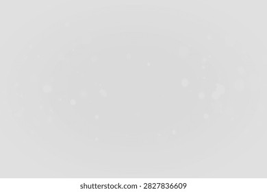 Soft white bokeh lights gently glowing over pale gray background with subtle circular patterns on transparent background