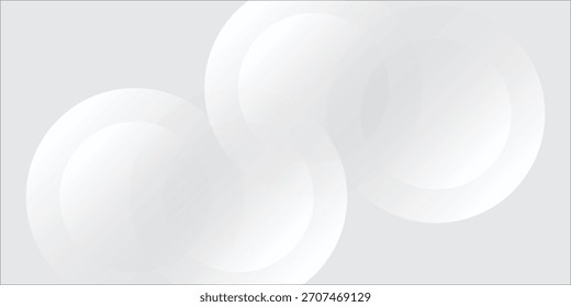Soft White Circles Abstract Background With Gentle Overlaps For Modern Design