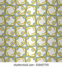 Soft white decorative seamless pattern background in extraterrestrial style. Smooth medley repeatable backdrop.