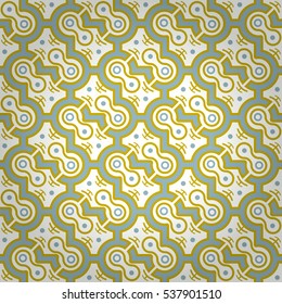 Soft white fancy seamless pattern in alien style. Vector background.