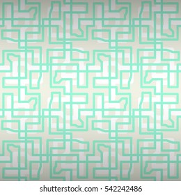 Soft white fancy seamless pattern in circuit style. Simple tessellated repeatable backdrop. Modern design.