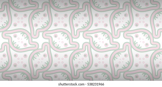 Soft white geometric seamless pattern in carpet style. Vivid, symmetrical design for game, surface, ads or other purpose. Actual tracery.