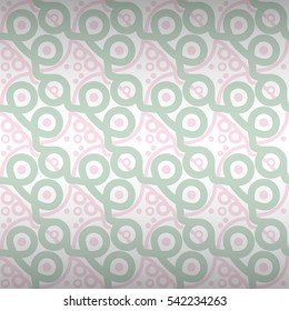 Soft white geometric seamless pattern in carpet style. Colorful, graphic design for curtain, curtain, packing-paper or other purpose. Simple mosaic repeatable backdrop.