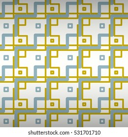Soft white geometrical seamless pattern background in tribal style. Equable tessellated repeatable backdrop.