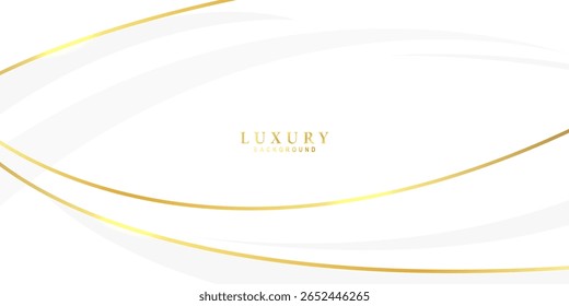 Fundo de onda abstrata branca e dourada macia, perfeito para promoções de moda, anúncios de beleza ou desenhos de brochura premium.