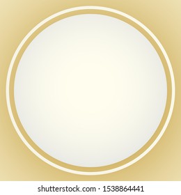 Soft White & Gold Circular Gradient Background Vector 