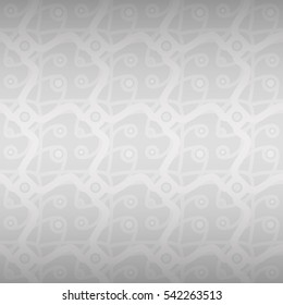 Soft white, light gray geometrical seamless pattern in carpet style.