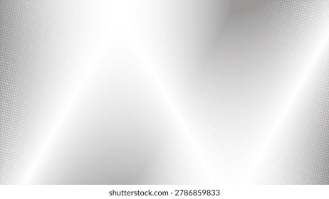 Soft white and light gray gradients create a smooth wavy surface in this abstract vector background. The subtle shadows and high-key lighting provide a clean industrial aesthetic.