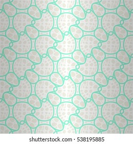 Soft white ornamental seamless pattern in organic cells style. Classic design. Vector background. Colorful, symmetric design for game, fabric, surface or other purpose.