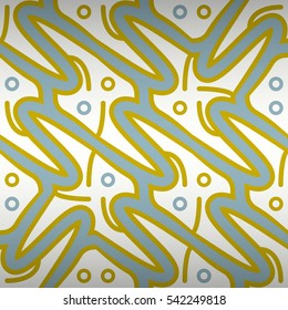 Soft white ornamental seamless pattern in alien style. Vector background. Actual design. Smooth tessellated repeatable backdrop. Bright, graphic design for curtain, surface, textile or other purpose.