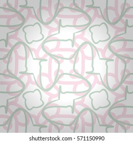 Soft white ornamental seamless pattern in big data style.