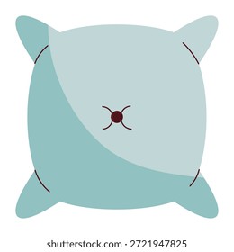 Travesseiro Branco Suave em Ilustração de Estilo Plano para Conceitos de Sono ou Repouso
