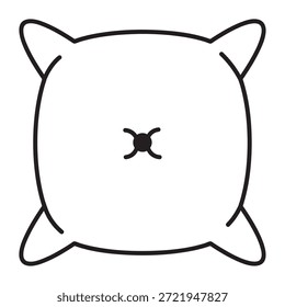 Almohada blanca suave en la ilustración plana del estilo para los conceptos del sueño o del descanso
