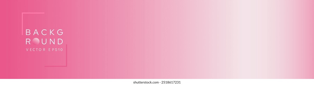 Soft white pink gradient background banner vector design