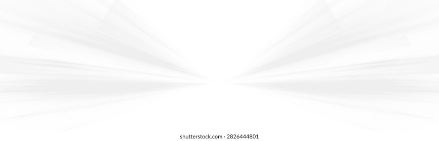 Soft white radial light beams converging toward the center over a gradient background on transparent background