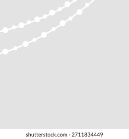 Luces de cuerda blancas suaves sobre fondo festivo gris. 
Luces de cadena blancas elegantes que cuelgan sobre un fondo gris degradado liso, ideal para vacaciones, celebraciones o diseños y Anuncios temáticos de eventos.