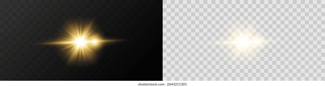 Soft White Sunbeam with Optical Glow and Halo Light for Warm Summer or Heavenly Background Decoration.