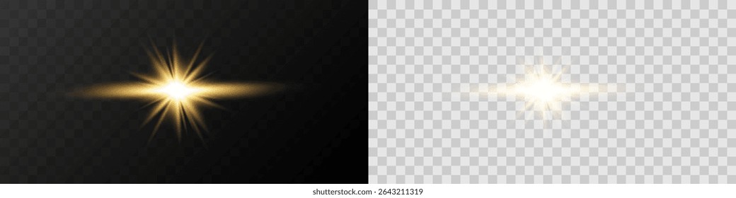 Soft White Sunbeam with Optical Glow and Halo Light for Warm Summer or Heavenly Background Decoration.