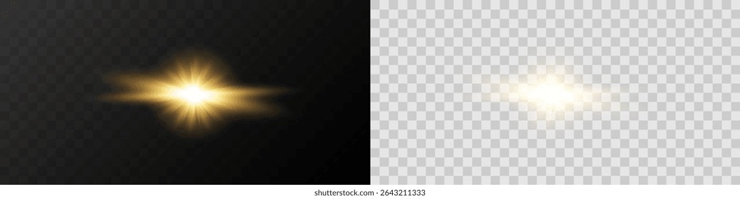 Soft White Sunbeam with Optical Glow and Halo Light for Warm Summer or Heavenly Background Decoration.