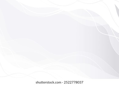 Ondas blancas suaves sobre un fondo minimalista. Perfecto para presentaciones modernas. Diseño abstracto de lujo 