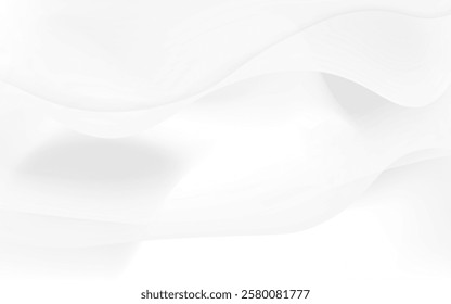 Soft white waves subtle gradients create a flowing, abstract, and modern background effect.