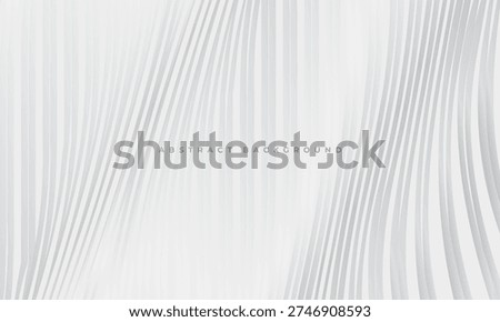 Soft white wavy lines, abstract background conveying minimalist calm. Subtle curved ribbons create gentle flow across smooth surface with delicate gradients and soft shadows. Clean modern texture