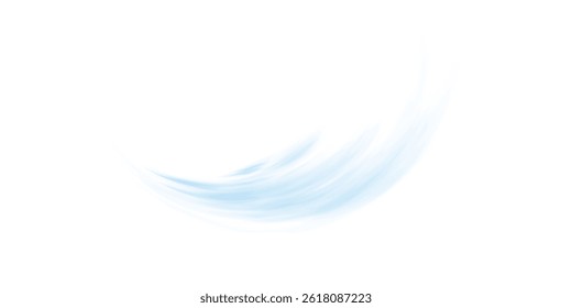 Soft Wind Brush PNG – Gentle Blue Air Flow Effect on Transparent Background