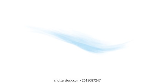 Soft Wind Brush PNG – Gentle Blue Air Flow Effect on Transparent Background