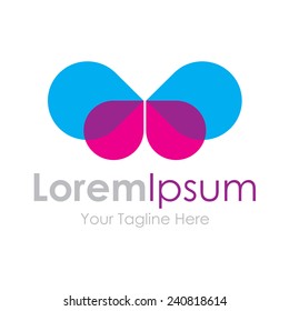 Soft wings butterfly element icons business logo
