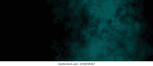 Soft and Wispy Teal Smoke Clouds Merging with Dark Shadows Creating a Dreamy, Surreal Scene for Visual Storytelling
