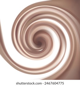 Soft wonderful mixed dark beige curvy eddy ripple luxury border banner frame icon sign logo symbol design. Tasty volute fluid melt sweet choco surface text space on glowing milky white stripe center