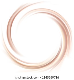 Soft wonderful mixed light khaki color curvy eddy ripple luxury fond. Sweet yummy ecru volute fluid smooth choco cremy sauce surface with space for text in glowing milky white center in middle