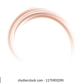 Soft wonderful mixed light khaki color curvy eddy ripple luxury fond. Sweet yummy ecru volute fluid smooth choco cremy sauce surface with space for text in glowing milky white center in middle