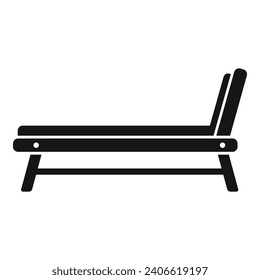 Soft wooden deck icon simple vector. Outdoor furniture. Parasol wooden